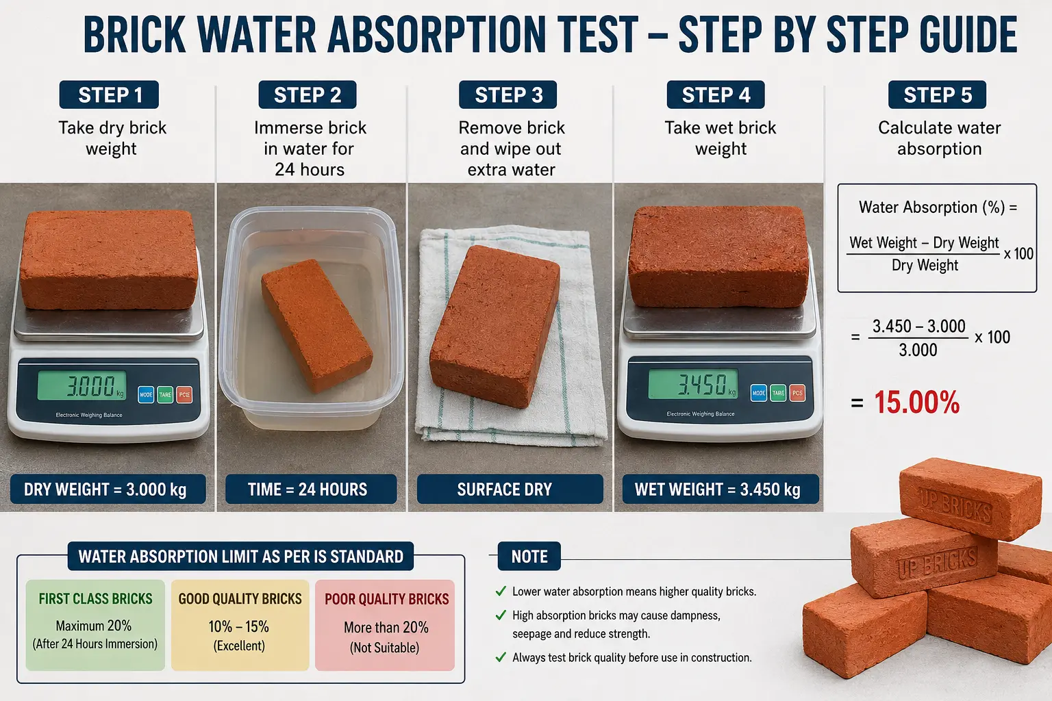 How To Test Brick Quality At Site